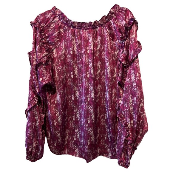 NWT Ophelia Roe Ruffle Blouse Size M - Picture 6 of 7